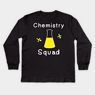 yellow chemistry squad Kids Long Sleeve T-Shirt